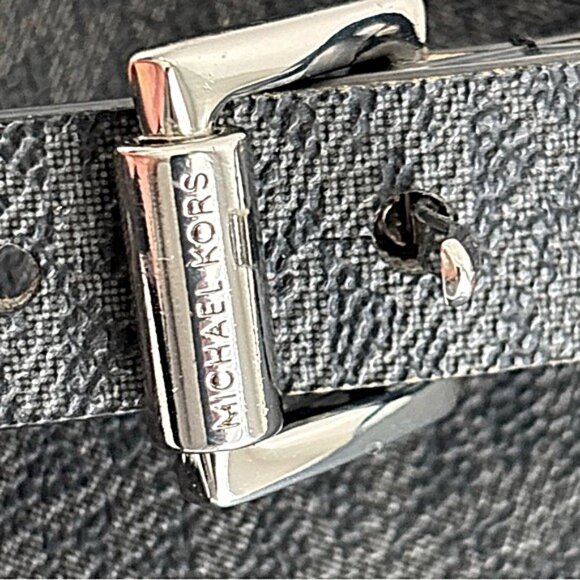 Michael Kors MK Belt bag With Pull Chain, Black/Grey, MEDIUM - Picture 11 of 12